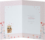 UK Greetings Boofle Mum & Dad anniversary greeting card featuring cute cartoon characters and floral design.