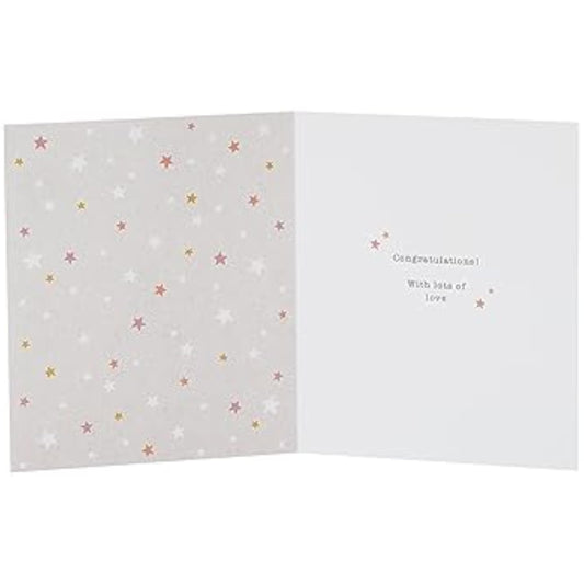 Cute Boofle New Baby Girl greeting card by UK Greetings featuring adorable design for celebrating a new arrival.