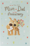 UK Greetings Boofle Parents Anniversary Love Card featuring cute cartoon characters and heartfelt message for special occasion