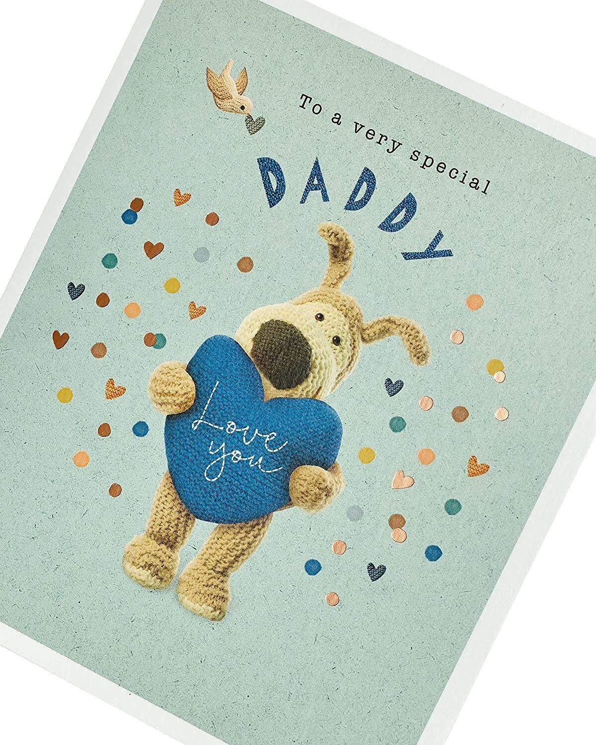 Boofle To A Very Special Daddy birthday greeting card from UK Greetings, featuring cute cartoon dog illustration and heartfelt message.