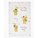 UK Greetings Boofle greeting card featuring a cute illustration, perfect for sending warm wishes to a lovely person.