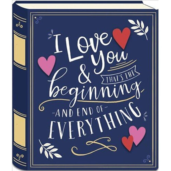 Valentine's greeting card for book lovers featuring book-themed design, perfect for expressing love and appreciation.