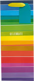 Rainbow design bottle gift bag for her, featuring a greeting card from UK Greetings, suitable for gifting bottles to women.