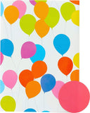 Bright Balloons wrapping paper pack with 2 tags, featuring colorful balloon designs on 4 sheets, from UK Greetings.