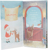 Brilliant Rudolph and Santa Christmas greeting card for grandson, featuring festive holiday illustrations by UK Greetings.