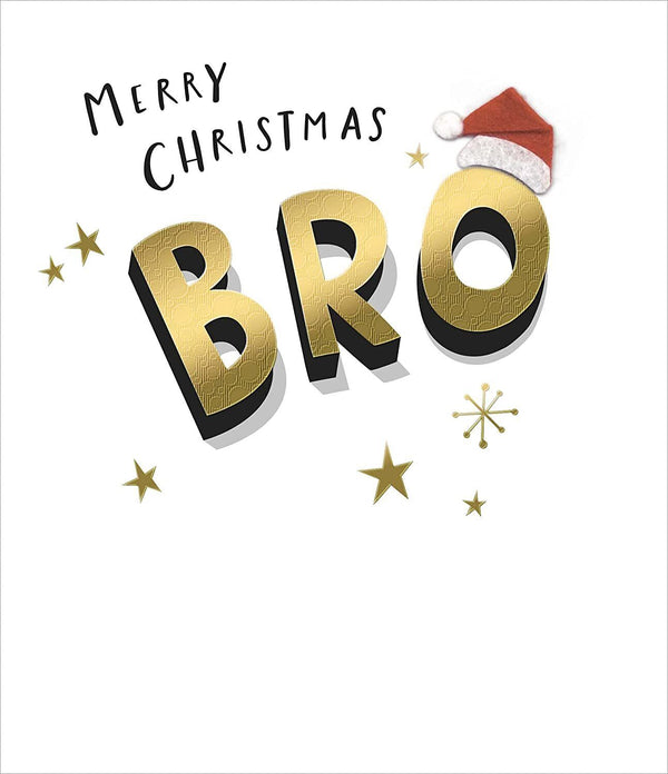 Bro Special Christmas Card from UK Greetings, festive greeting card featuring holiday design for your brother.