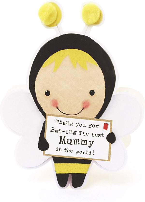 Bumblebee Mummy Love greeting card from UK Greetings featuring a cute bee design and heartfelt message for Mother's Day.