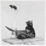 Cat and mouse birthday greeting card for him, her, or friends featuring playful illustrations by UK Greetings.