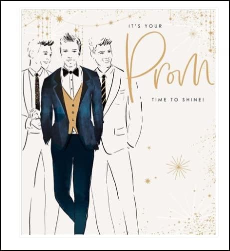 Celebration Prom Card for Him by UK Greetings featuring a festive design, perfect for making his prom night special.