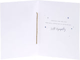 Celestial Gold Star Sympathy Greeting Card by UK Greetings featuring a gold star design on a heartfelt sympathy card.
