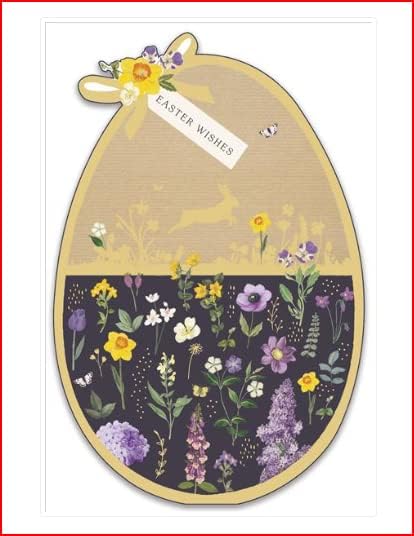 Charming Egg Easter Wishes greeting card from UK Greetings featuring colorful Easter egg illustrations and festive design.