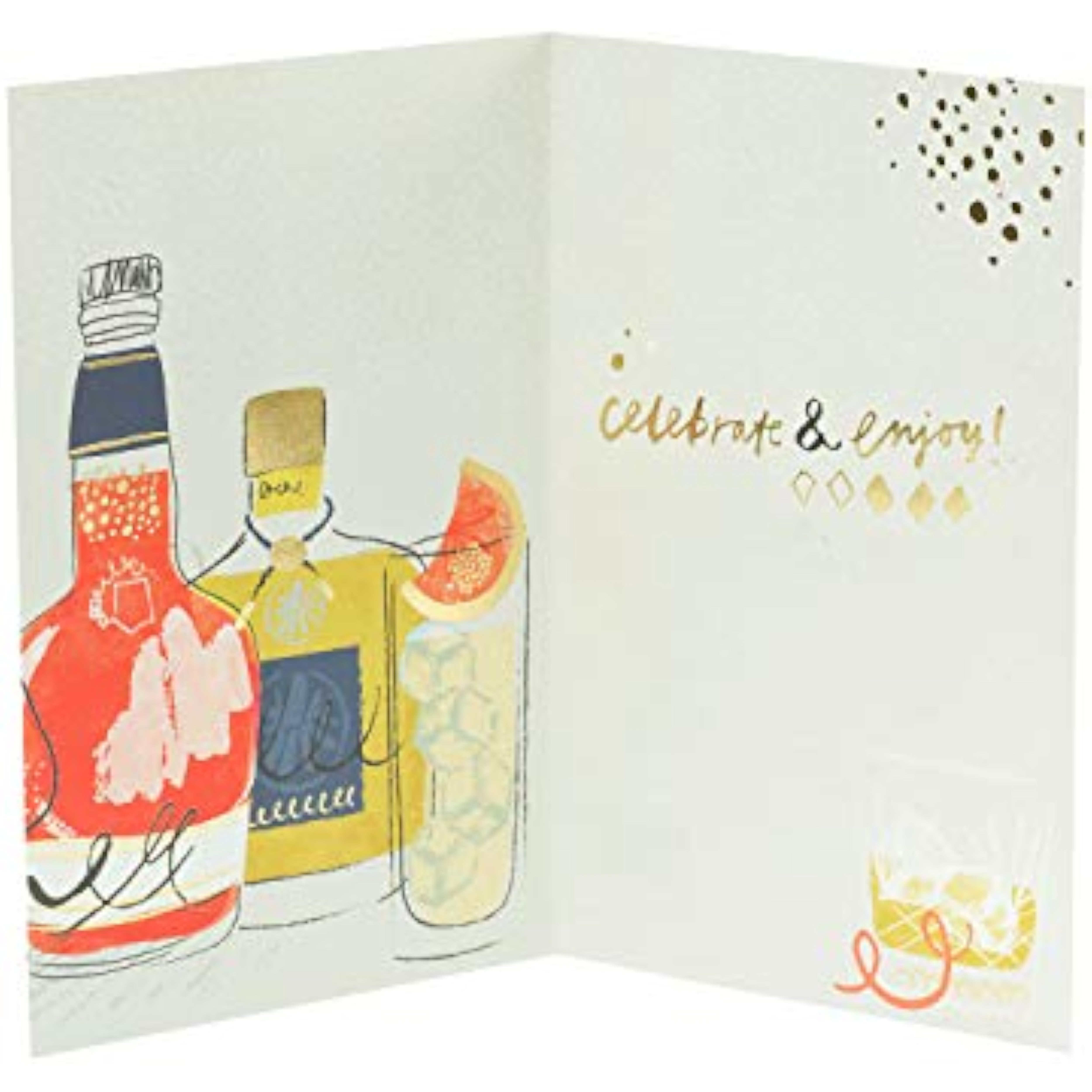 Gold foil birthday greeting card celebrating 70 years with festive design from UK Greetings.