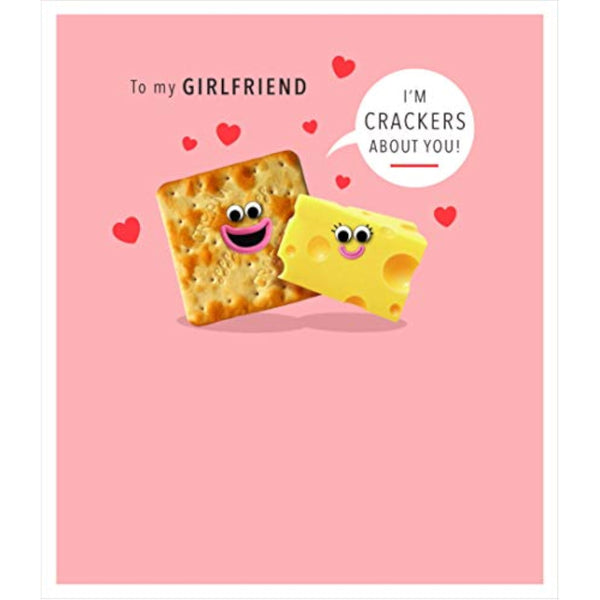 Cheese Design Valentine's Day greeting card featuring a cute cheese illustration and romantic message, by UK Greetings.