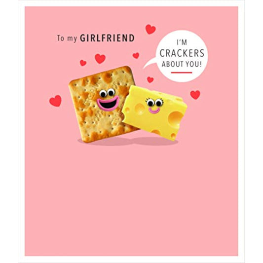 Cheese Design Valentine's Day greeting card featuring a cute cheese illustration and romantic message, by UK Greetings.