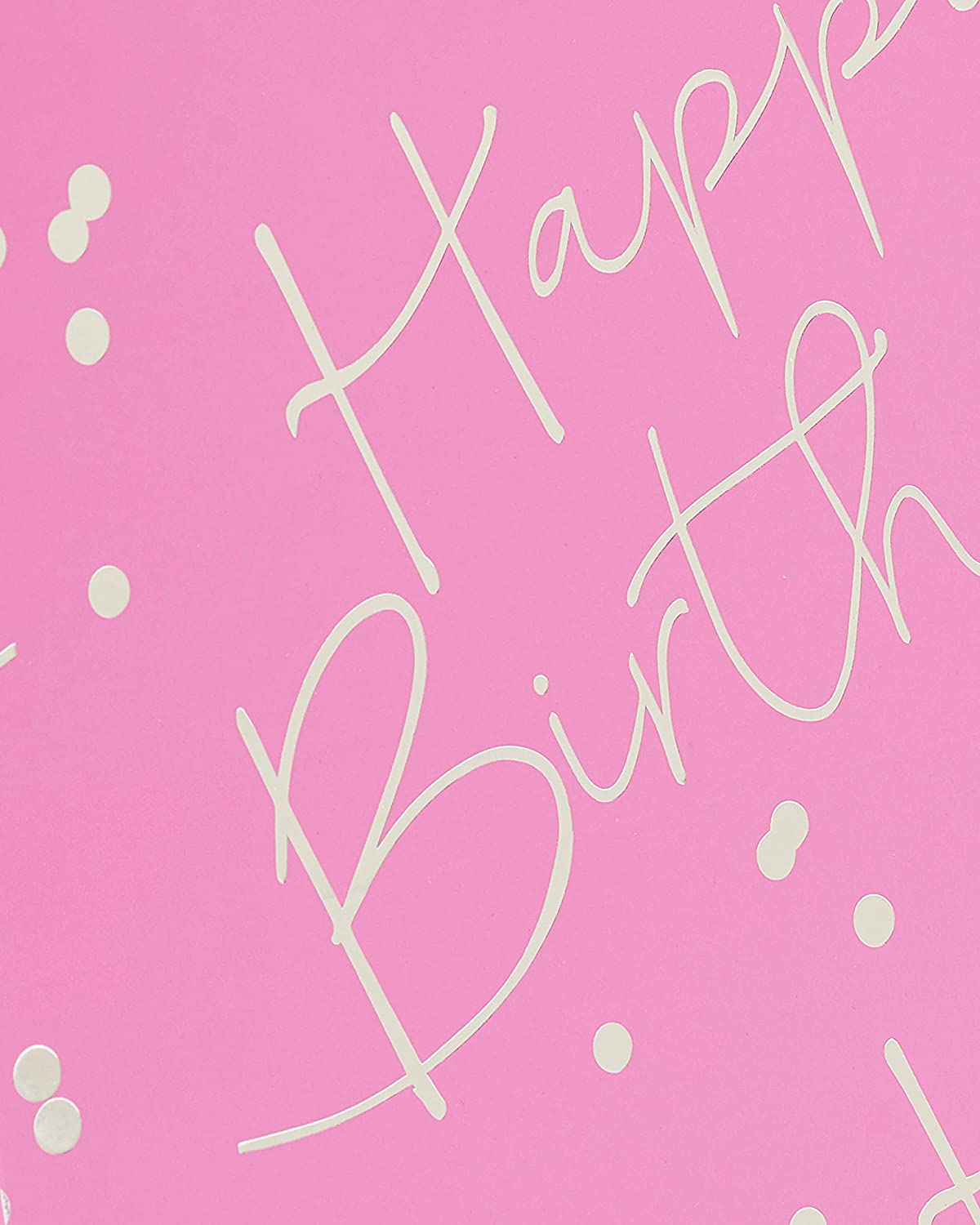 Pink Happy Birthday gift bag featuring cheerful "Happy Birthday" greeting card by UK Greetings, with colorful festive design.