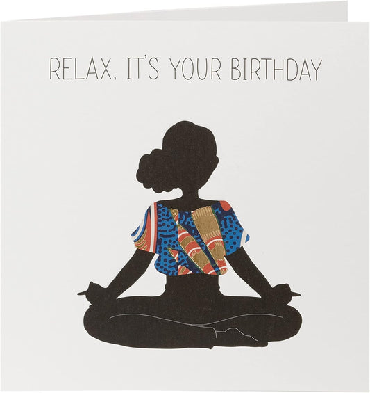 Colorful Chill Afrotouch Best Friend birthday greeting card by UK Greetings featuring vibrant African-inspired designs.