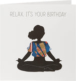 Colorful Chill Afrotouch Best Friend birthday greeting card by UK Greetings featuring vibrant African-inspired designs.