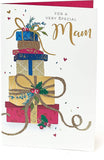 UK Greetings Christmas greeting card for grandparents featuring festive family love design, perfect for holiday season.