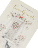 Elegant Christmas greeting card for grandparents from UK Greetings, featuring holiday wishes and festive design.