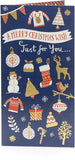 Christmas Tweets Money Wallet greeting card featuring festive icons and holiday-themed designs, ideal for holiday gifting.
