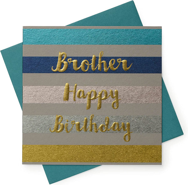Classic birthday greeting card for brother featuring colorful designs, from UK Greetings, ideal for celebrating special occasions.