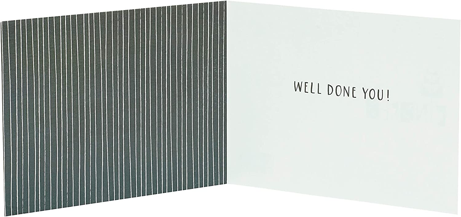 Clever Sausage Congrats Card by UK Greetings featuring humorous "Well Done You!" message, colorful greeting card design.