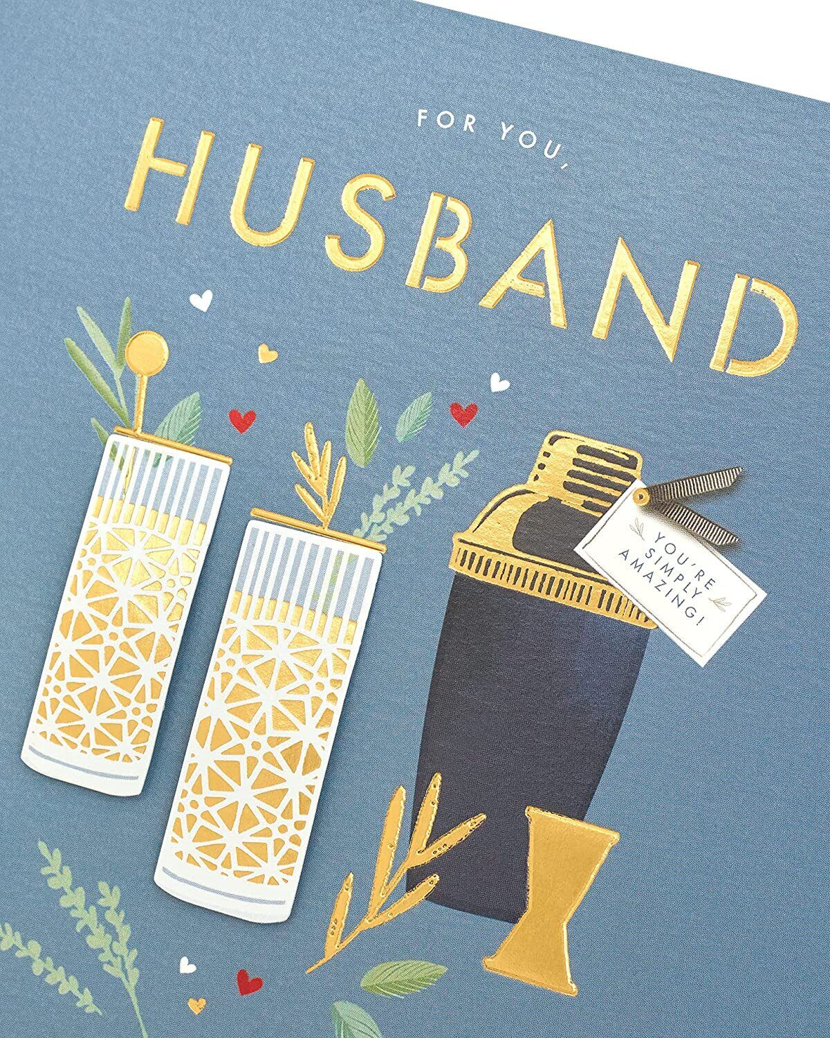 Contemporary cocktail-themed greeting card by UK Greetings featuring stylish design, perfect for celebrating special occasions.