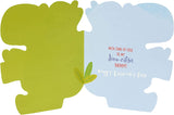 Cute dinosaur greeting card for Father's Day from son, featuring colorful dinosaur illustrations and heartfelt message.