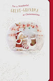 Cute Great Grandma Christmas greeting card from UK Greetings with festive holiday design and heartfelt holiday wishes.
