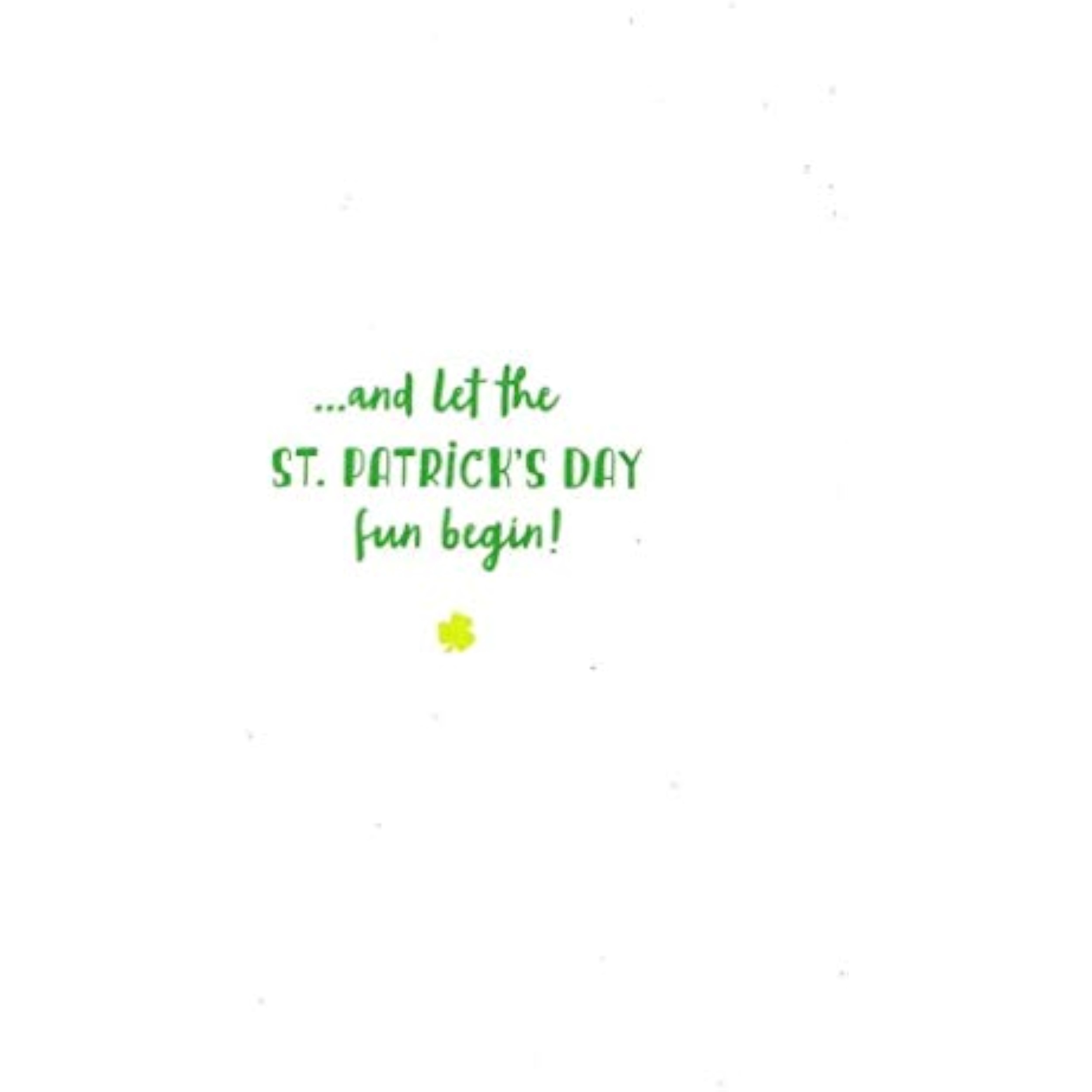 Cute hedgehog St. Patrick's Day greeting card from UK Greetings, featuring a charming hedgehog illustration and festive shamrocks.