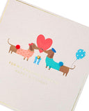 Cute sausage dog husband birthday greeting card by UK Greetings with adorable dog illustration and heartfelt message
