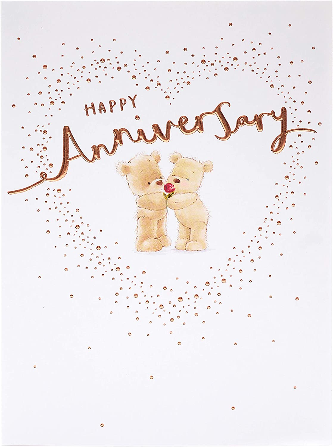 Cute teddy bear wedding anniversary greeting card by UK Greetings, featuring charming teddy design for special occasions.