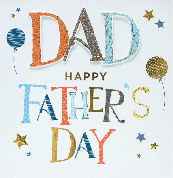 Father's Day greeting card by UK Greetings featuring a heartfelt design for dads, perfect for celebrating Father's Day.