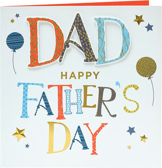 Father's Day greeting card from UK Greetings featuring a heartfelt design, perfect for celebrating dads on special occasions.