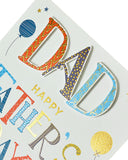 Father's Day greeting card featuring a heartfelt message and festive design from UK Greetings.