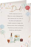 Sentimental birthday greeting card for dad featuring a heartfelt poem, UK Greetings brand, with a decorative design.