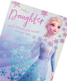 Disney Elsa birthday greeting card for daughter featuring Frozen theme, perfect for her special day, by UK Greetings.