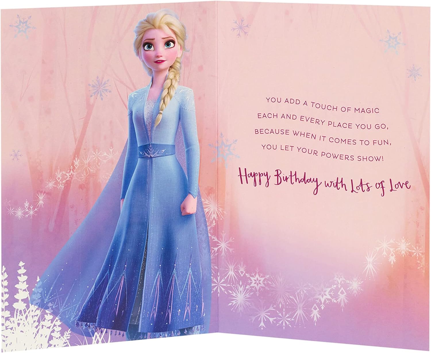 Frozen-themed Elsa birthday greeting card for daughter, featuring Disney's Elsa from Frozen, ideal for daughter's birthday celebration.