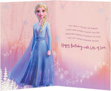 Frozen-themed Elsa birthday greeting card for daughter, featuring Disney's Elsa from Frozen, ideal for daughter's birthday celebration.