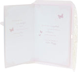 Laser cut butterfly birthday greeting card for daughter from UK Greetings, featuring intricate butterfly designs and elegant details.