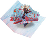 Disney Anna Pop Up Frozen 2 birthday greeting card featuring Disney Anna in a colorful design, ideal for children's celebrations.