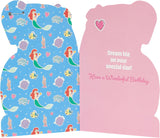 Disney Ariel birthday greeting card for 6th birthday featuring Ariel from The Little Mermaid, perfect for young Disney fans.