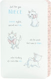 Disney Aristocats Marie greeting card featuring a cute illustration, perfect for birthdays and celebrating special occasions.