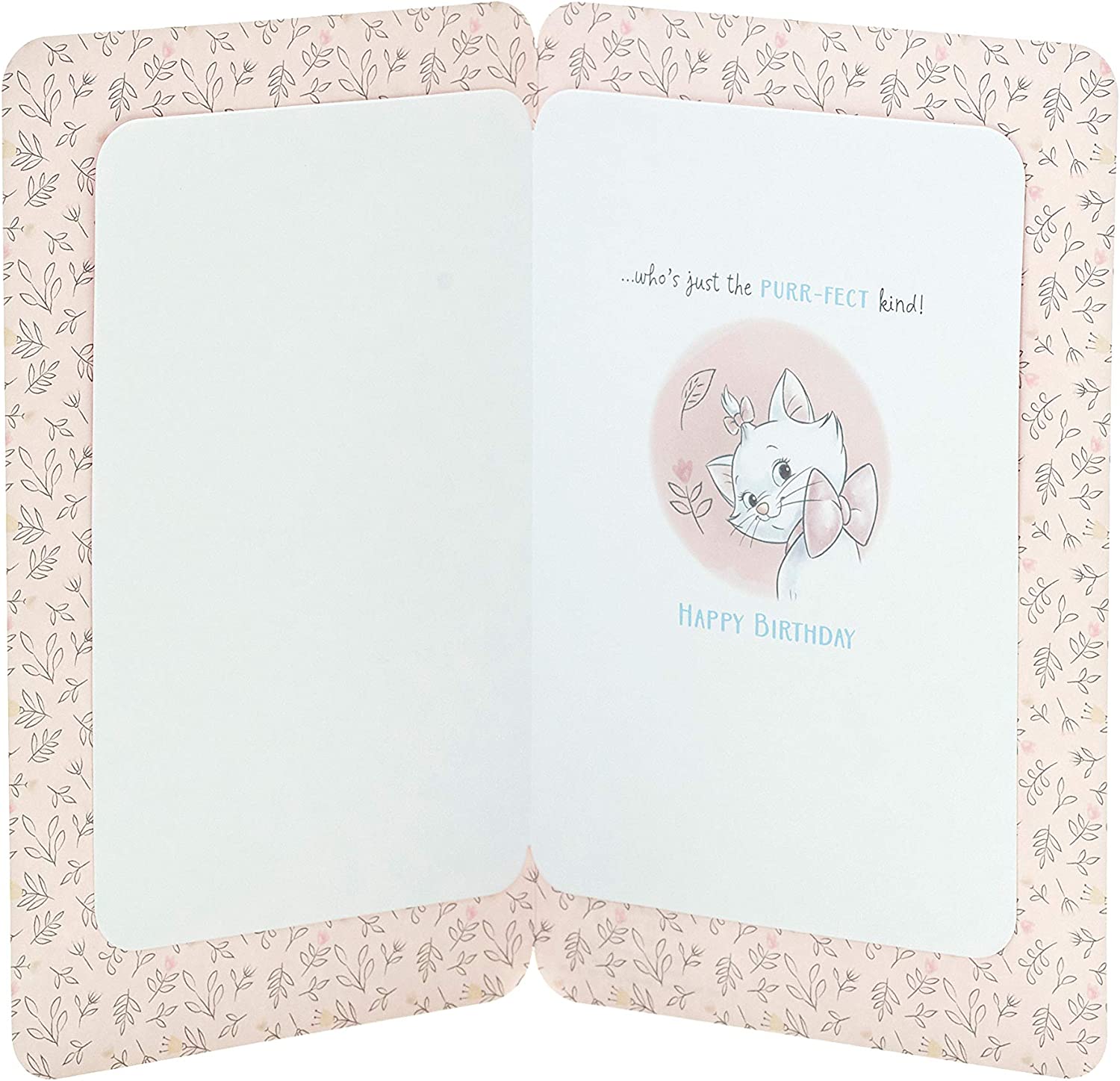 Disney Aristocats Marie greeting card featuring a cute illustration, perfect for niece birthday celebrations.