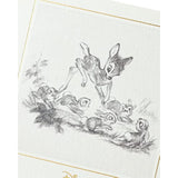 Disney Bambi original sketch birthday greeting card by UK Greetings featuring Bambi illustration on blank background.