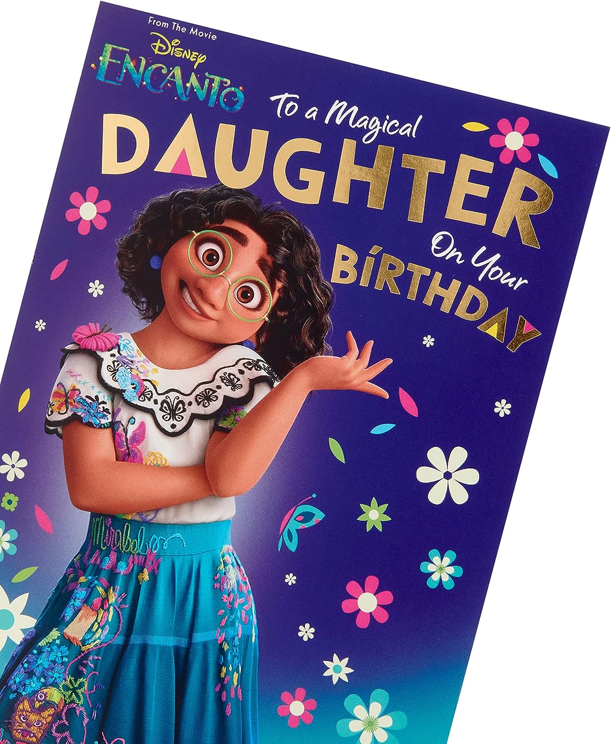 Disney Encanto birthday greeting card for daughter, featuring colorful Encanto characters and vibrant design by UK Greetings.