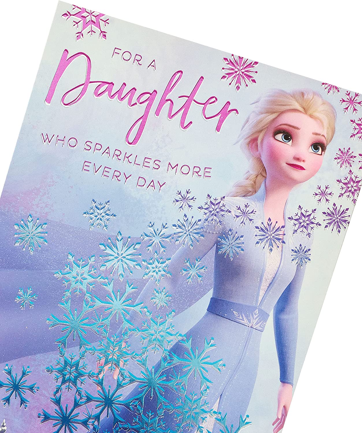 Disney Frozen 2 Elsa birthday greeting card for daughters, featuring Elsa from Frozen 2, designed by UK Greetings.