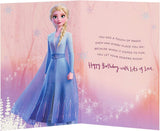 Disney Frozen 2 Elsa greeting birthday card for daughters, featuring Elsa and Anna from UK Greetings.