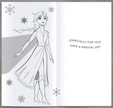 Disney Frozen II Sparkling birthday wish greeting card with Elsa and Anna, featuring a festive design and glitter accents.