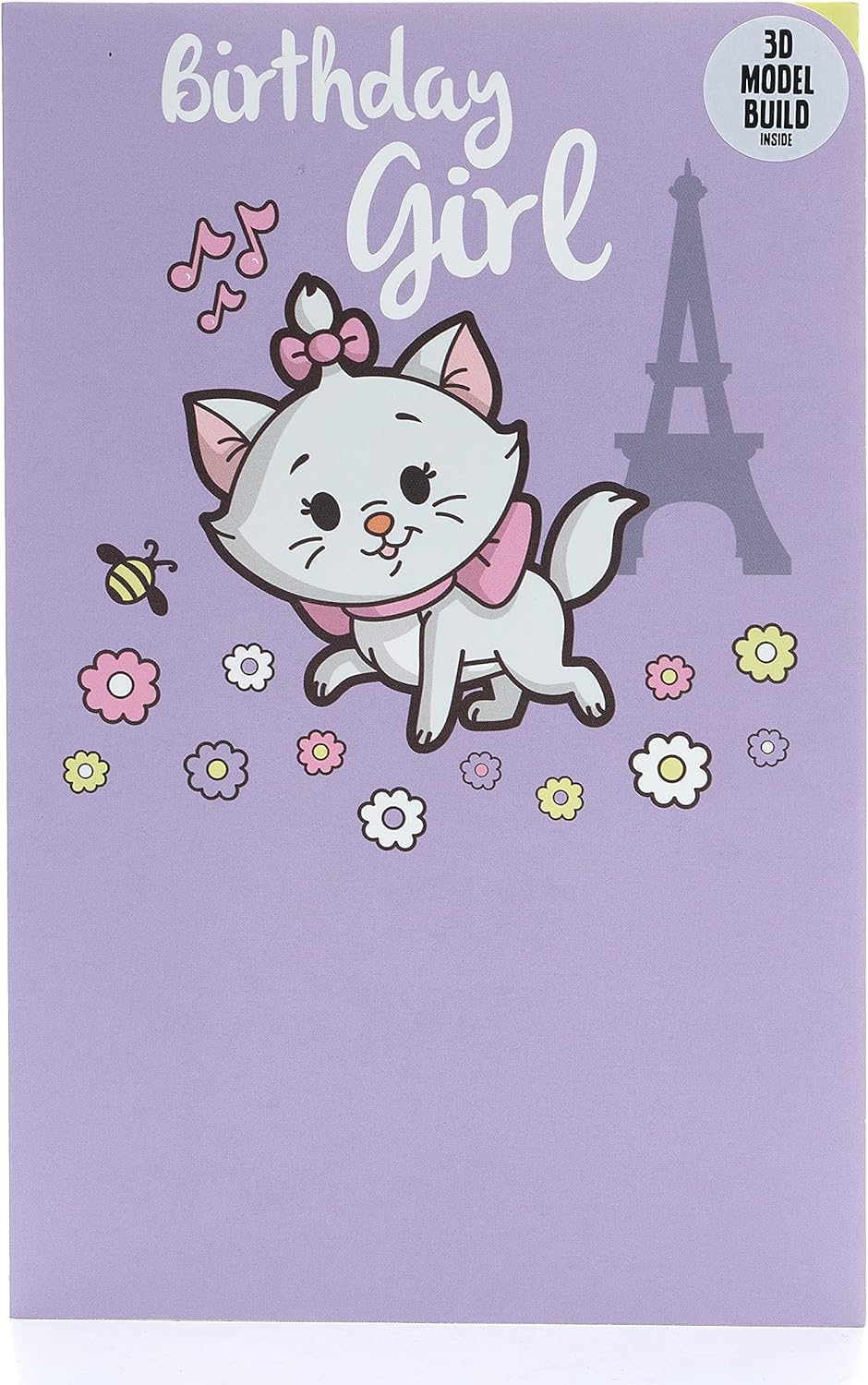 Disney Marie Purr-fect Birthday Card, UK Greetings greeting card featuring Marie from Disney's Aristocats with colorful birthday design.